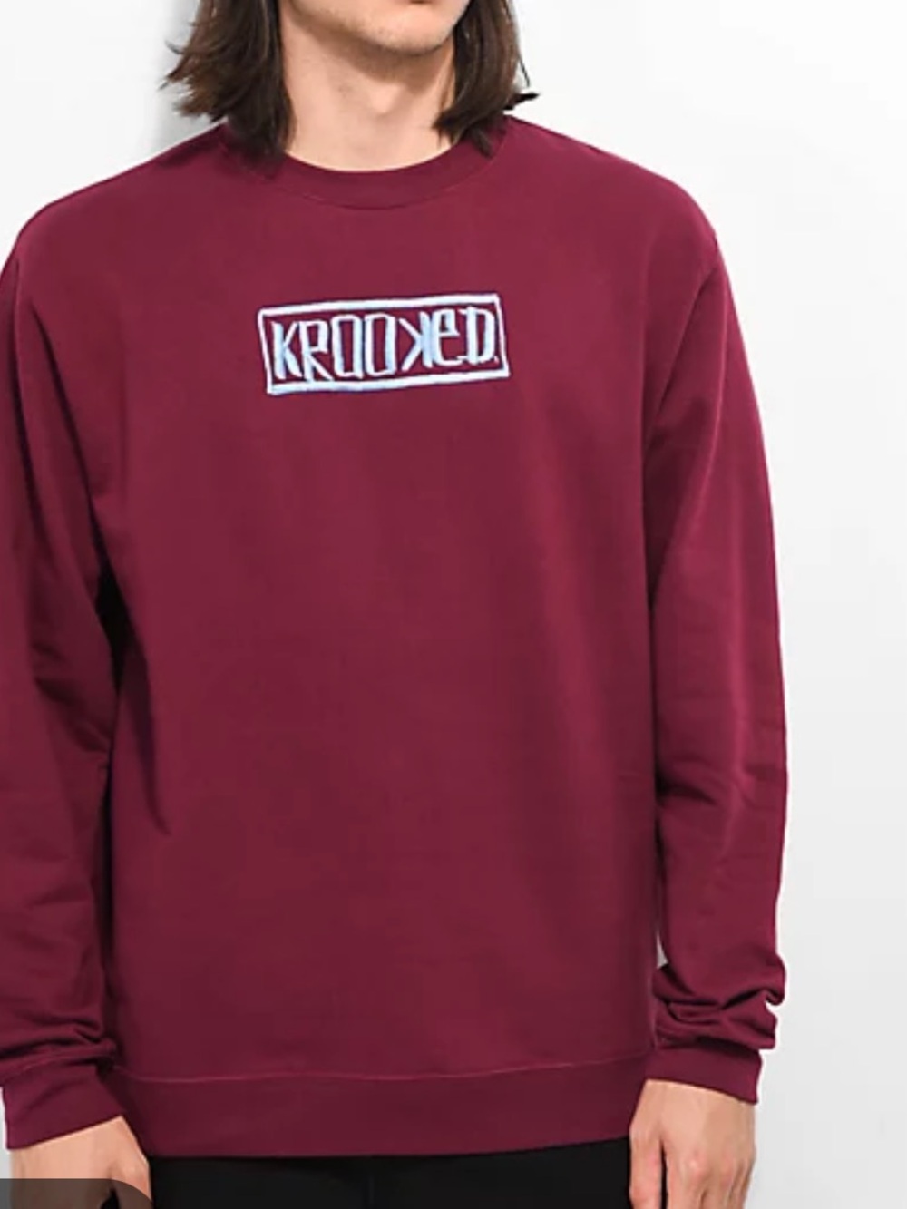 Men's Maroon Crewneck Sweatshirt